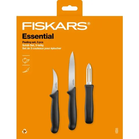 Essential 1065600 Fiskars Skalset 2 knivar + potatisskalare I lager